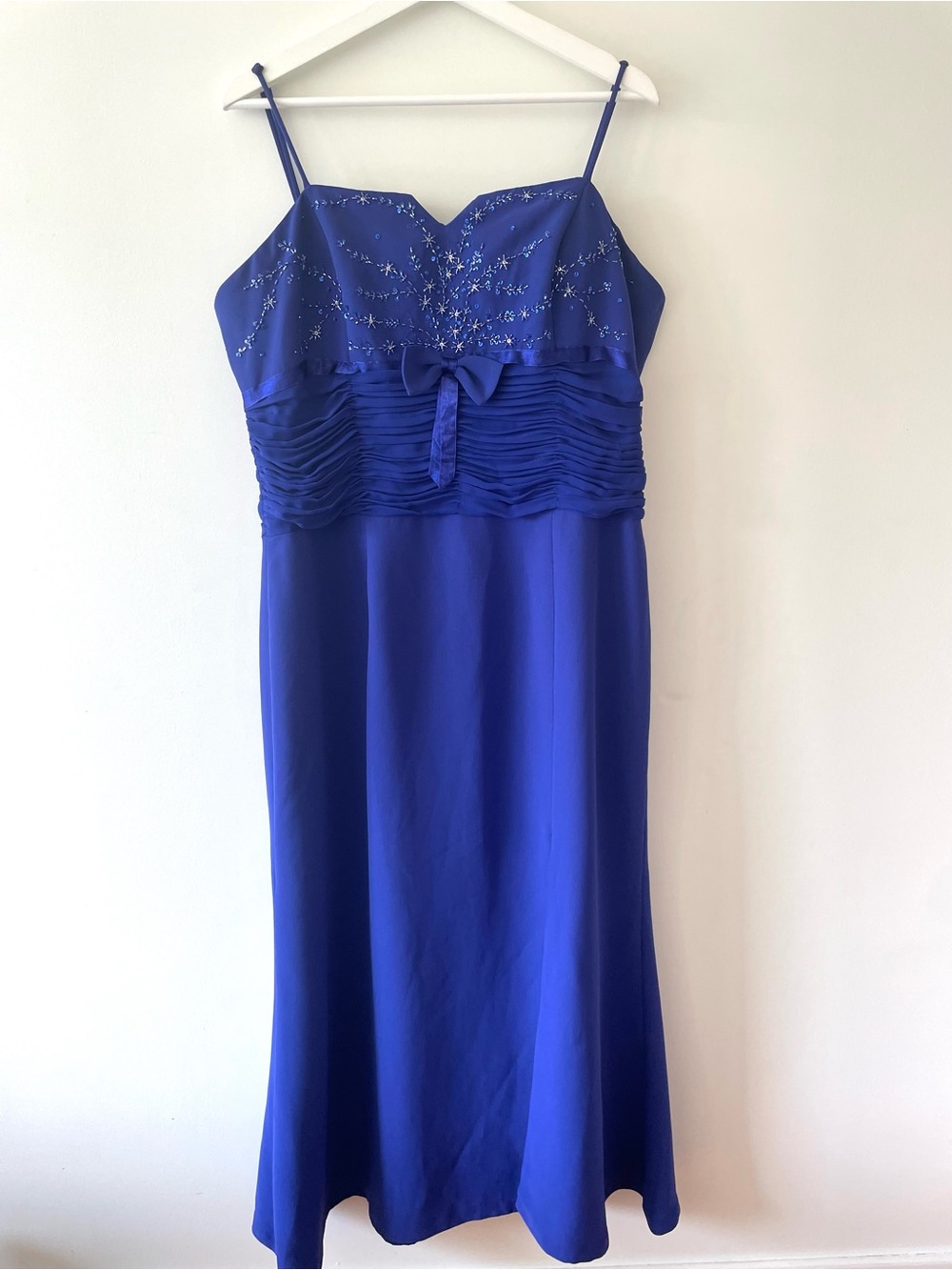 Marsoni Royal Blue Spaghetti Strap Evening Dress Size 18
